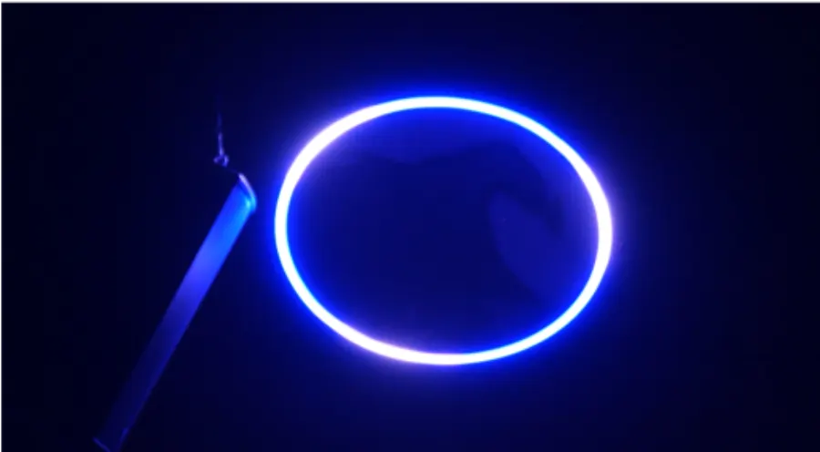 A blue pixel ring