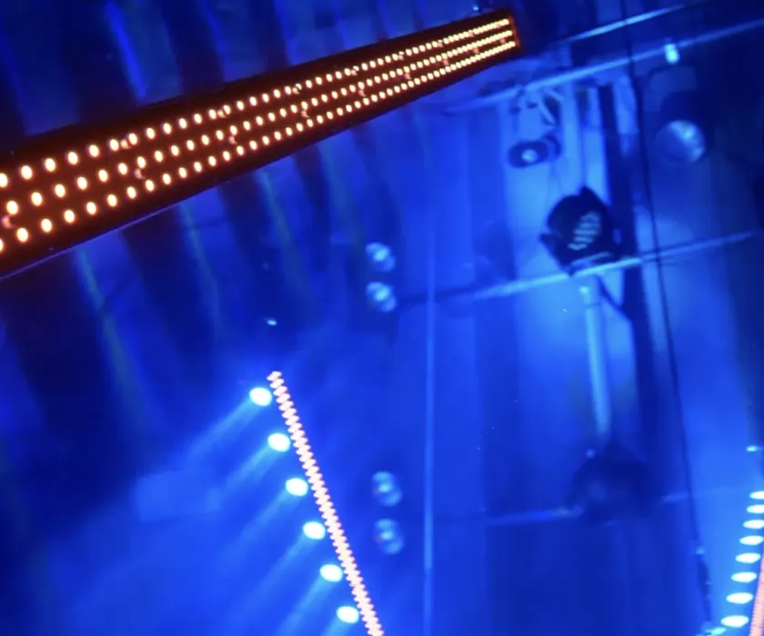 Strobe bars in a row